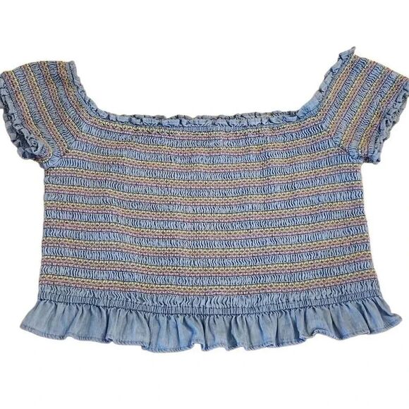 Forever 21 off the shoulder smocked crop top size 3x - Picture 1 of 2